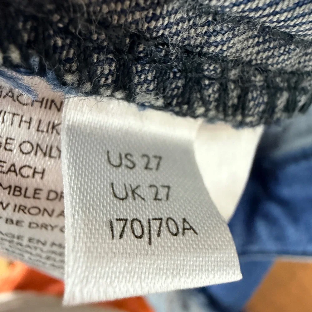 Free People Jeans Women 27 Blue Just Float On Flare High Rise Raw Hem Stretch